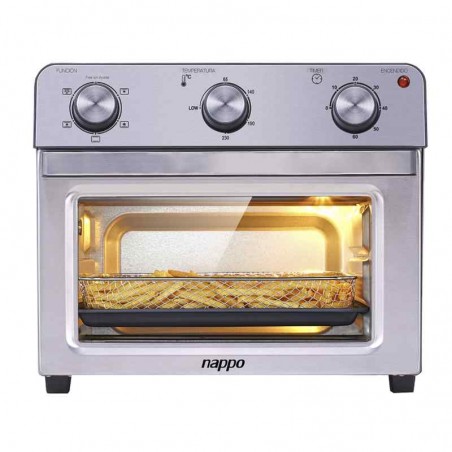 HORNO ELECTRICO Y FREIDORA SIN ACEITE NAPPO 22L NEH-095