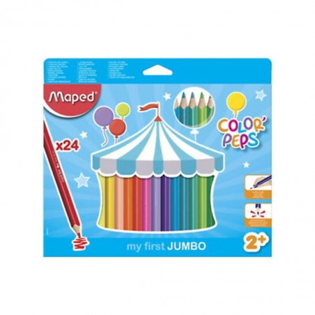 LAPICES DE COLORES MAPED JUMBO 834013 X 24 UNID.