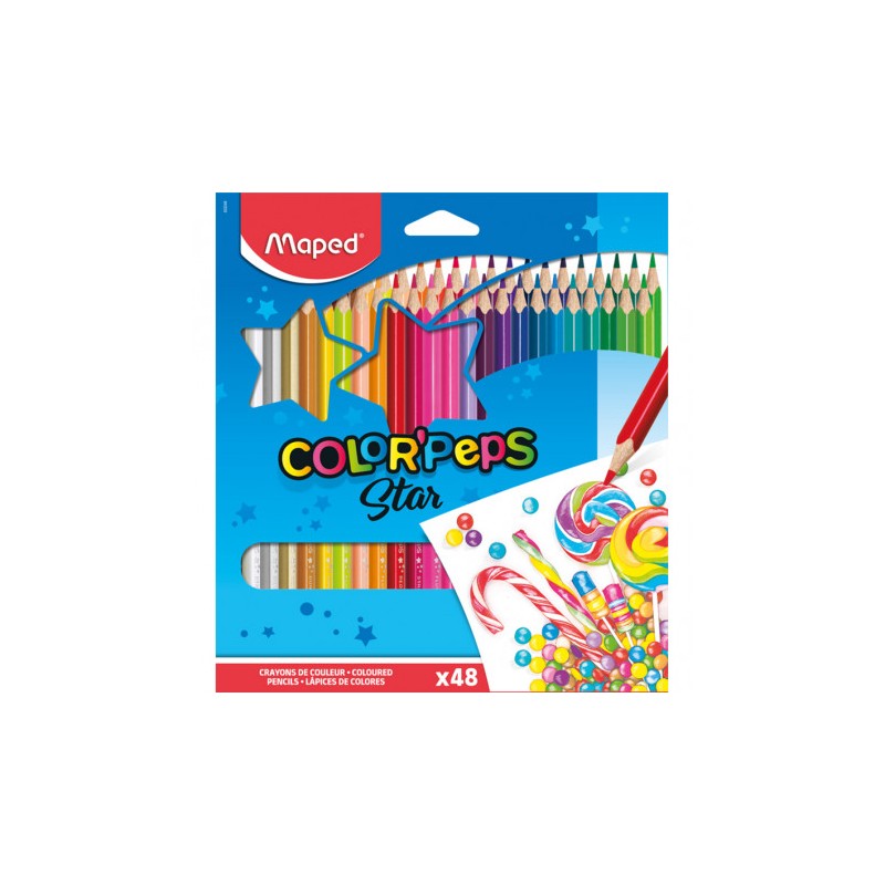 LAPICES DE COLORES MAPED LARGO 832048 X 48 UNID.