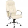 SILLA DE OFICINA GIRATORIA EJECUTIVA Y-2767 ECOCUERO BLANCO CONSUMER