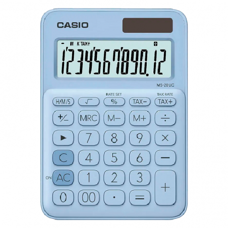 CALCULADORA CASIO COMPACTA MS-20UC AZUL