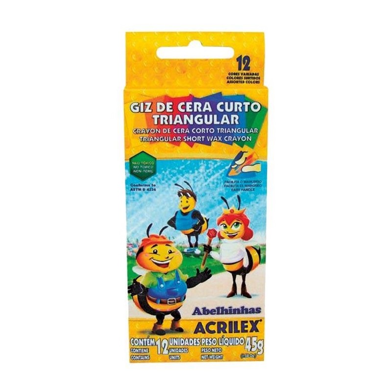 CRAYOLA ACRILEX CORTA TRIANGULAR X 12 COL. 9412