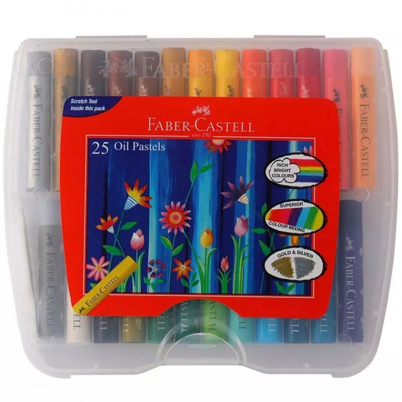 CRAYOLA FABER-CASTELL OIL PASTEL 25 COLORES COD 124025