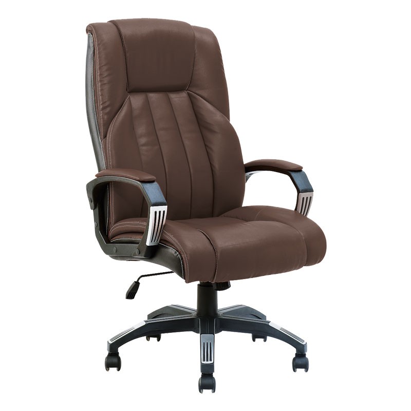 SILLA DE OFICINA GIRATORIA EJECUTIVA Y-2870 ECOCUERO MARRON CONSUMER