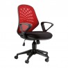 SILLA DE OFICINA GIRATORIA RESPALDO BAJO CH-2019 ROJO CONSUMER