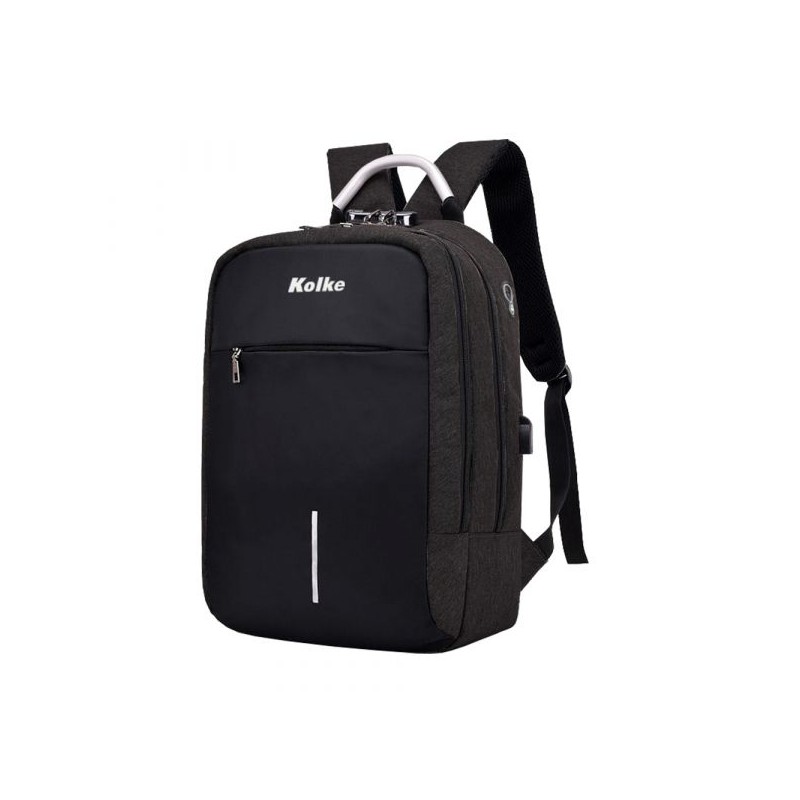 MOCHILA KOLKE KVM-338 C/ CANDADO (GRIS OSCURO)