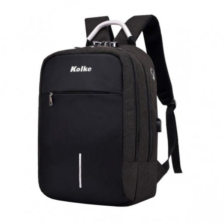 MOCHILA KOLKE KVM-338 C/ CANDADO (GRIS OSCURO)