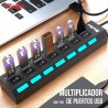 MULTIPLICADOR USB 7P NEG 2.0 KAV-105