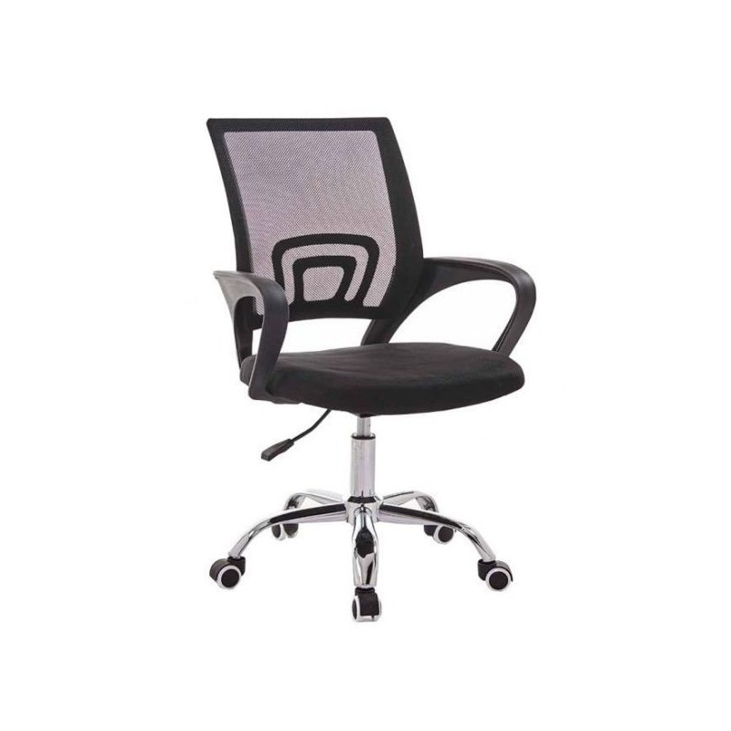 SILLA DE OFICINA GIRATORIA LEVEL NEGRO LVS-001