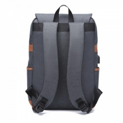 MOCHILA KOLKE KVM-534 BICOLOR GRIS Y MARRON