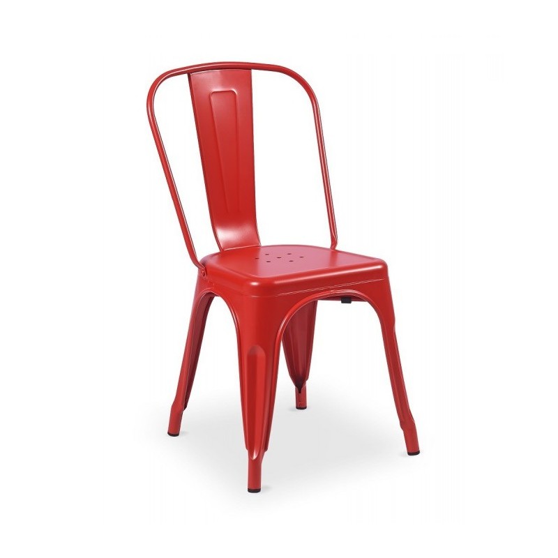 SILLA FIJA LEVEL TOLIX ROJO LVS-012