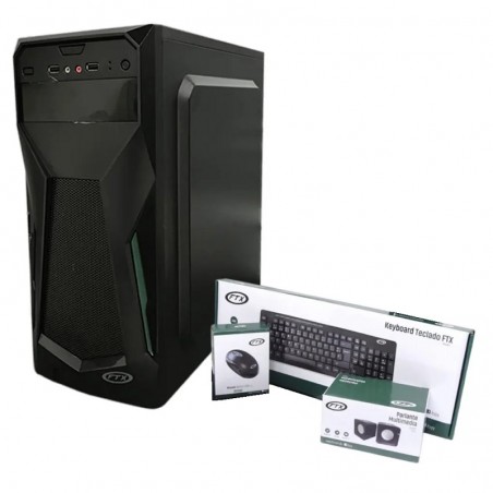 CPU GIGABYTE E3000N DC1.3 AMD DUAL CORE/4G RAM/1TB SEAGATE/DVD/GABINETE FTX3705 + ACCESORIOS