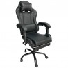 SILLA GAMER LEVEL RACER PRO C/ POSAPIES NEGRO