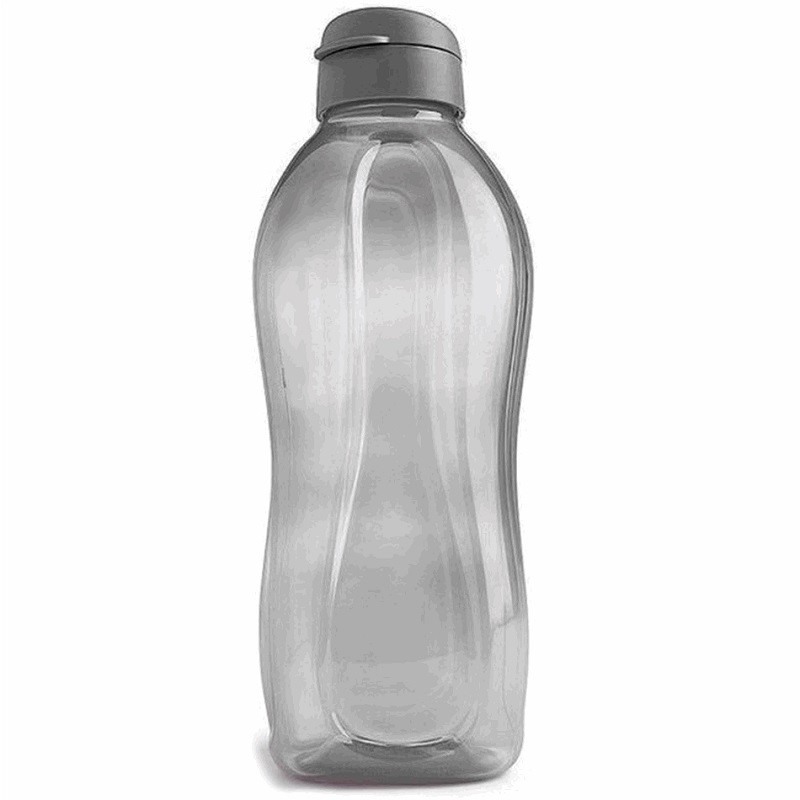 BOTELLA CARAMAÑOLA PLASTICA CON TAPON 1300ML NEGRA SELECTA