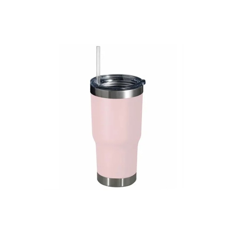 VASO TERMICO C/ SORBITO 560ML AC.INOX ROSA SELECTA