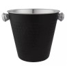 BALDE DE HIELO ACERO INOX 14CM EXTERIOR NEGRO MATE