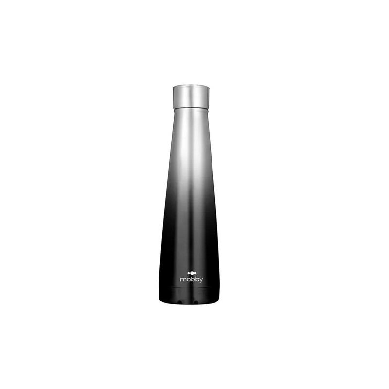 BOTELLA CONICA A.INOX 500ML DEGRADE NEGRO MOBBY