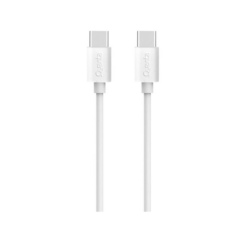 CABLE QUANTA USB-C A USB-C 5A QTCTC70 1M BLANCO