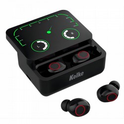 AURICULAR KOLKE TWS CON ESTUCHE Y DISPLAY KAB-652 NEGRO