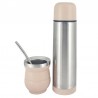 SET MATE C/ BOMBILLA Y TERMO 500ML ROSA