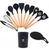 SET UTENSILIOS DE COCINA CROIX X13 PCS NEGRO