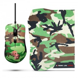 COMBO MOUSE + MOUSEPAD ELG CGMMAY CAMUFLADO VERDE