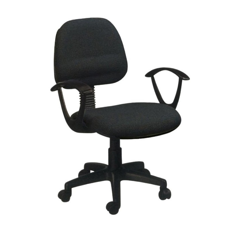 SILLA DE OFICINA GIRATORIA Y-1714 TELA NEGRO CONSUMER