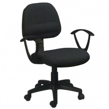 SILLA DE OFICINA GIRATORIA Y-1714 TELA NEGRO CONSUMER