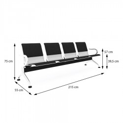 SILLA DE ESPERA TANDEM 4...